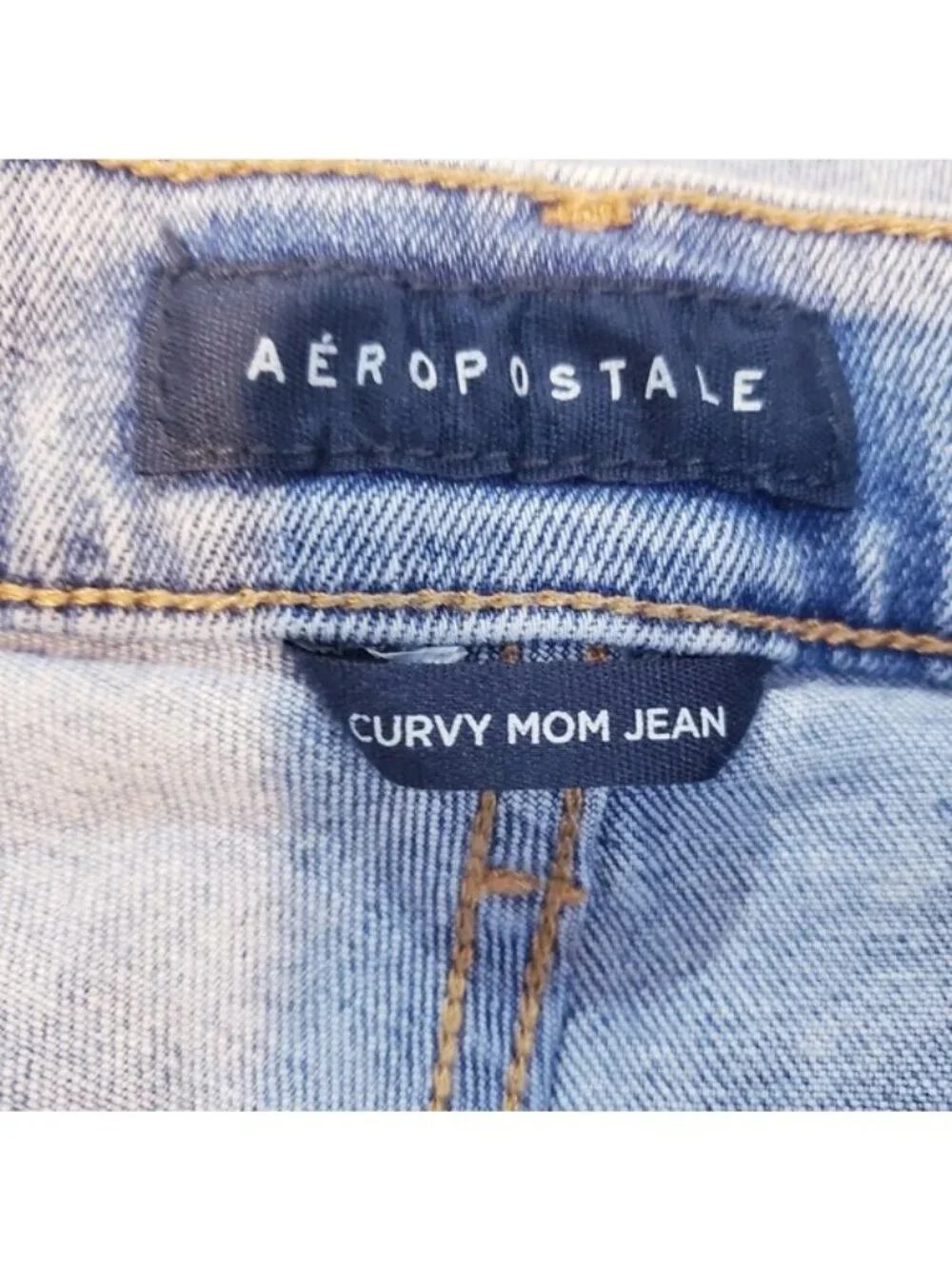 Aeropostale Distressed Raw Hem Frayed Curvy Mom Jean Women's Size 00 Regular